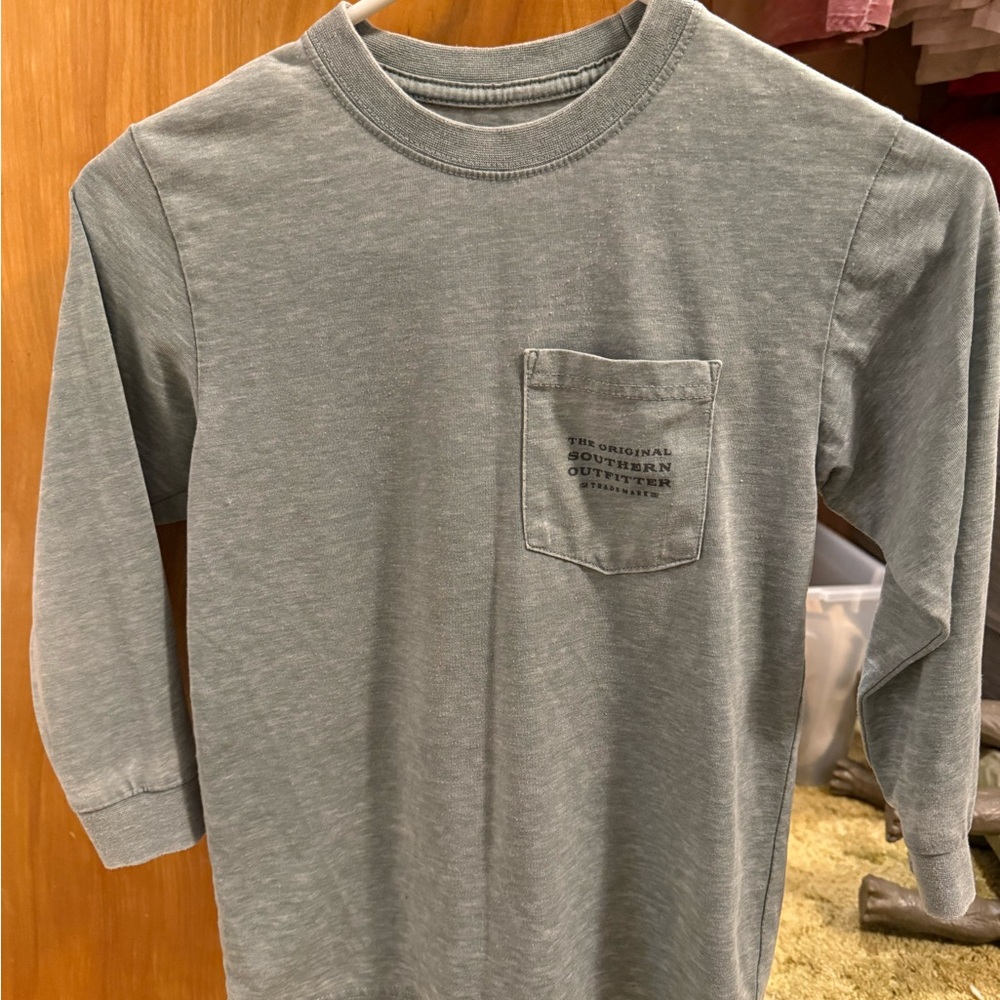 Southern Marsh Kids Blue Gray Long Sleeve Shirt